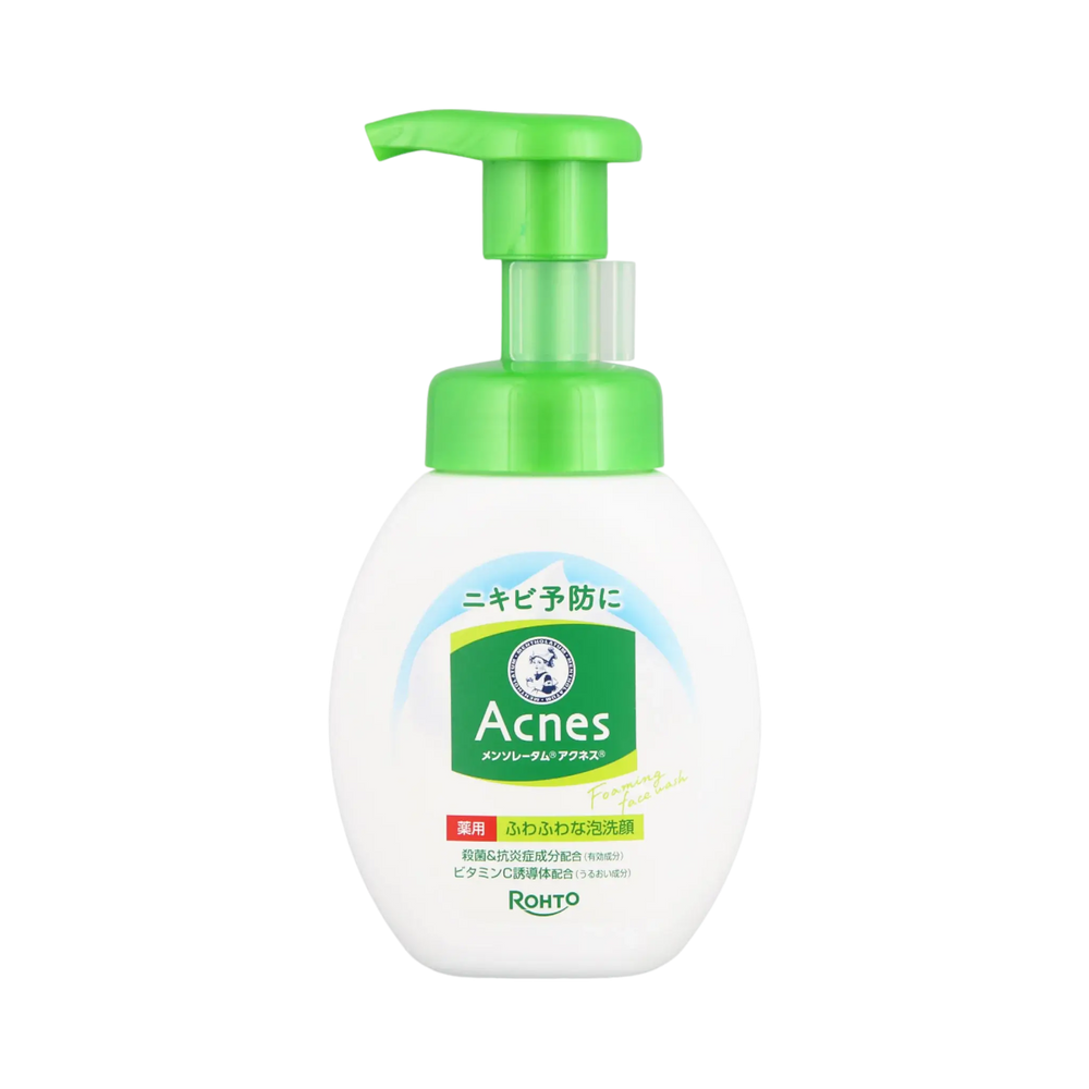 Acnes Medicated Fluffy Foam Face Wash 160ml - antibacterial Japanese cleanser for acne skin