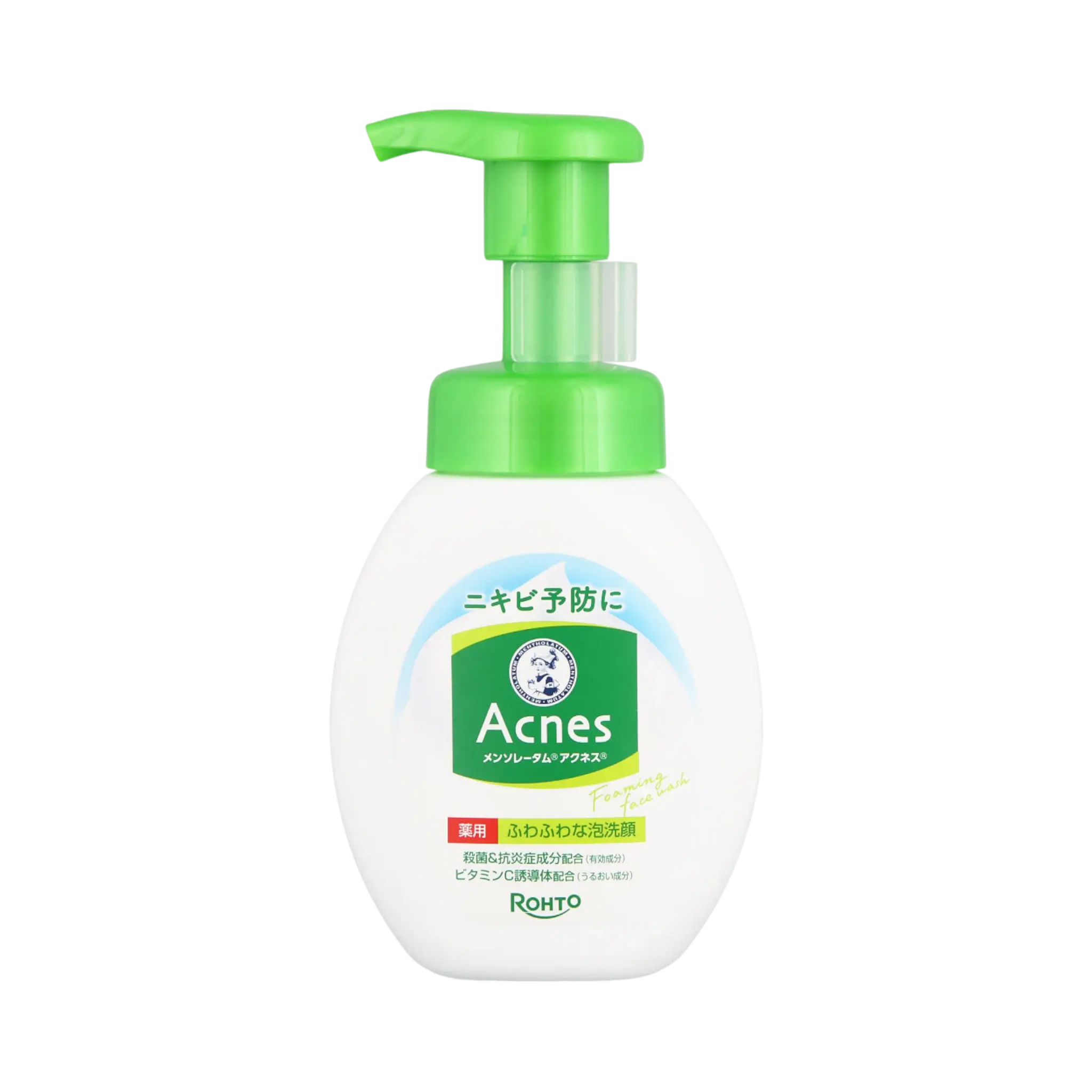 Acnes Medicated Fluffy Foam Face Wash 160ml - antibacterial Japanese cleanser for acne skin