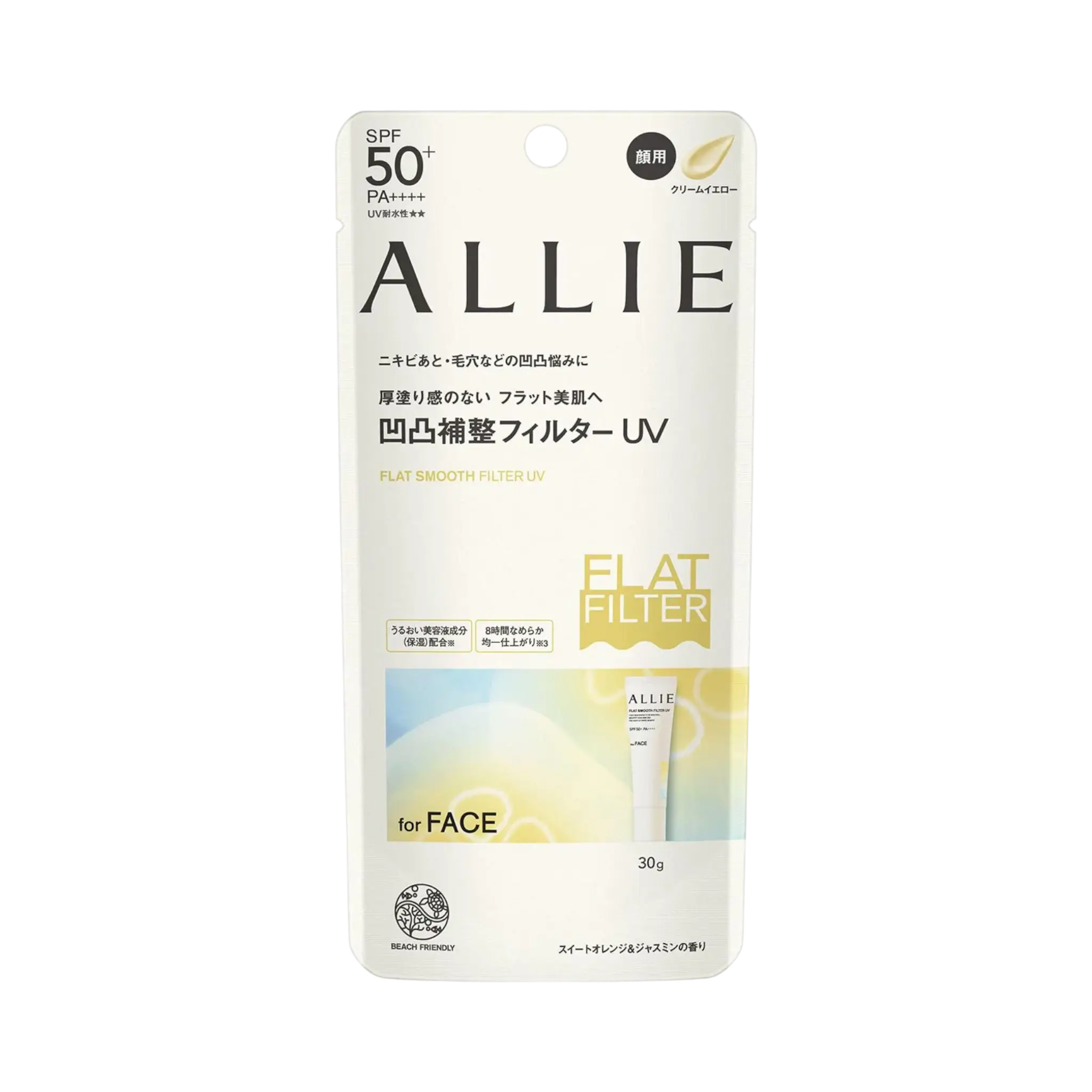 Allie Chrono Beauty Flat Smooth Filter UV 30g - pore-blurring Japanese sunscreen SPF50+