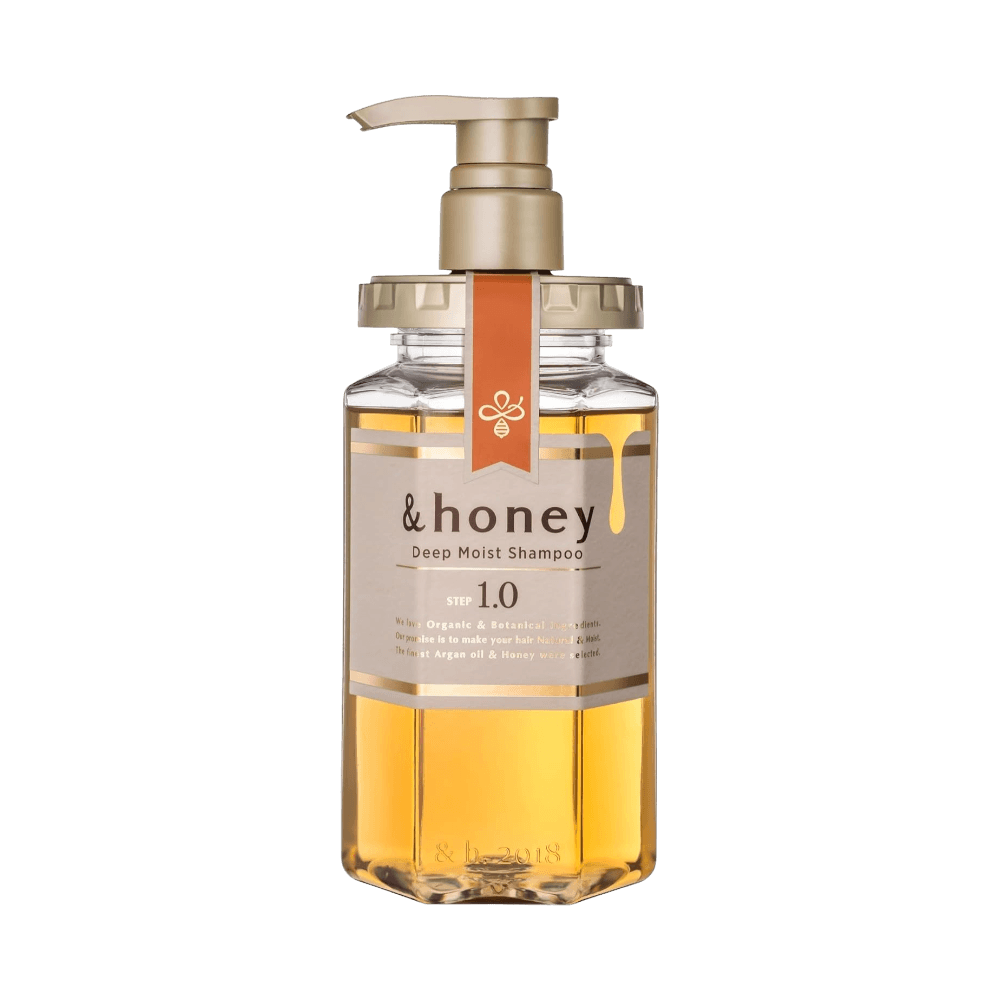 And Honey Deep Moist Japanese Shampoo for intense hydration and organic care