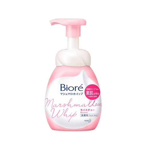 Biore Marshmallow Whip Facial Foam 150ml soft foaming face wash with airy marshmallow texture for gentle cleansing and smooth skin