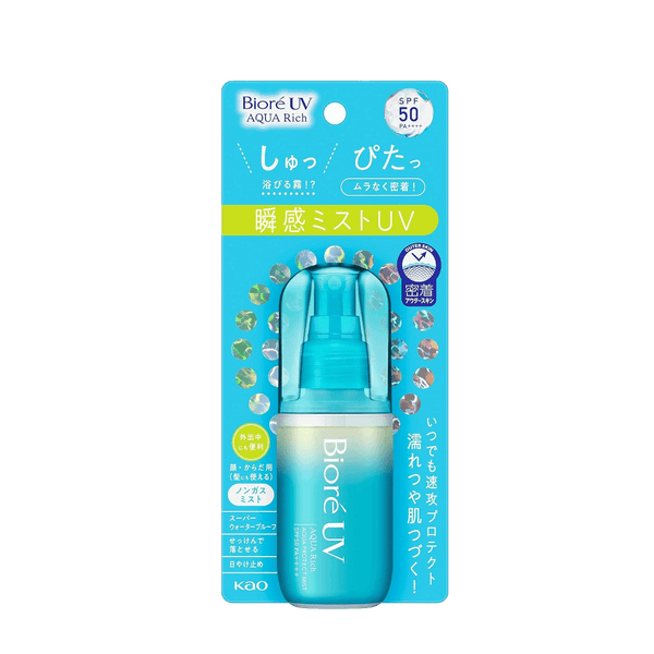 Biore UV Aqua Rich Protect Mist SPF50+ PA++++ 60ml - spray-on Japanese sunscreen mist