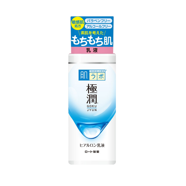 Hada Labo Gokujyun Hyaluronic Milky Lotion 140ml - lightweight Japanese emulsion for daily hydration