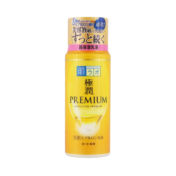 Hada Labo Gokujyun Premium Hyaluronic Milky Lotion 140ml - rich emulsion for dry dehydrated skin