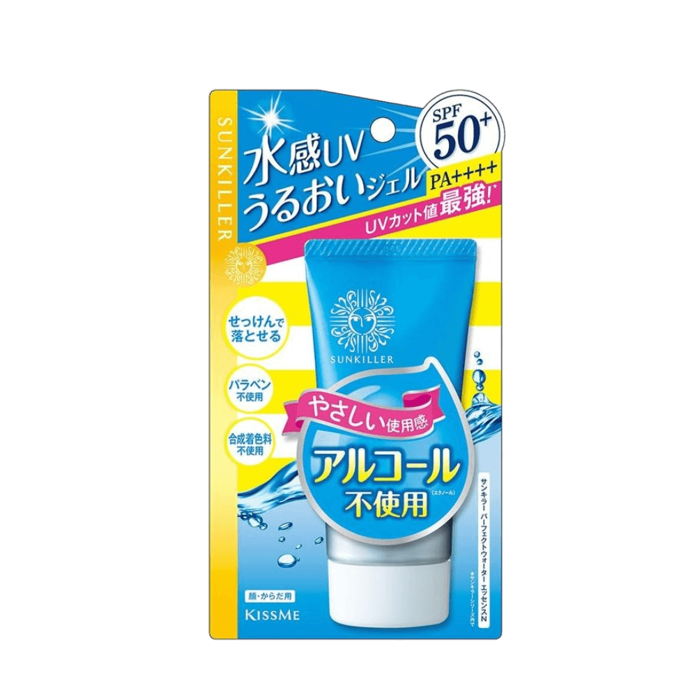 Isehan Sunkiller Water Essence Alcohol-Free SPF50+ 50g - non-irritating Japanese sunscreen for sensitive skin