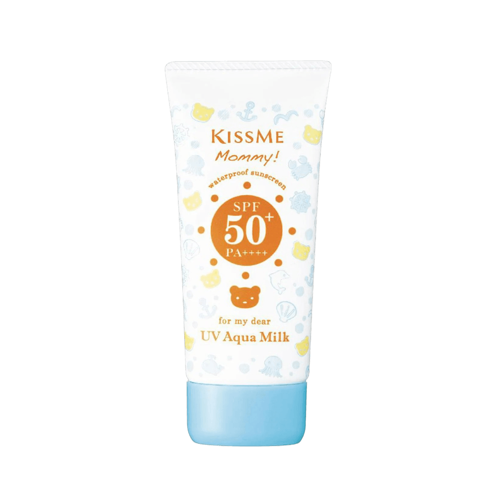 Kiss Me Mommy UV Aqua Milk SPF50+ PA++++ 50g - gentle Japanese sunscreen for babies and children