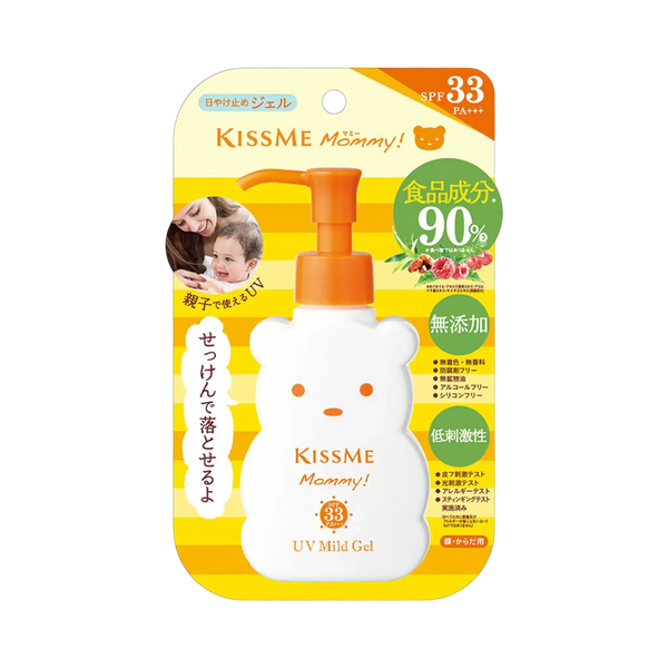 Kiss Me Mommy UV Mild Gel N 100g - gentle Japanese sunscreen gel for baby and child skin