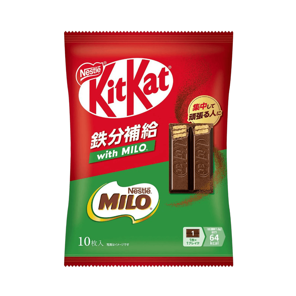 KitKat with Milo 10 pieces nutrient enriched chocolate for a bright and healthy snack