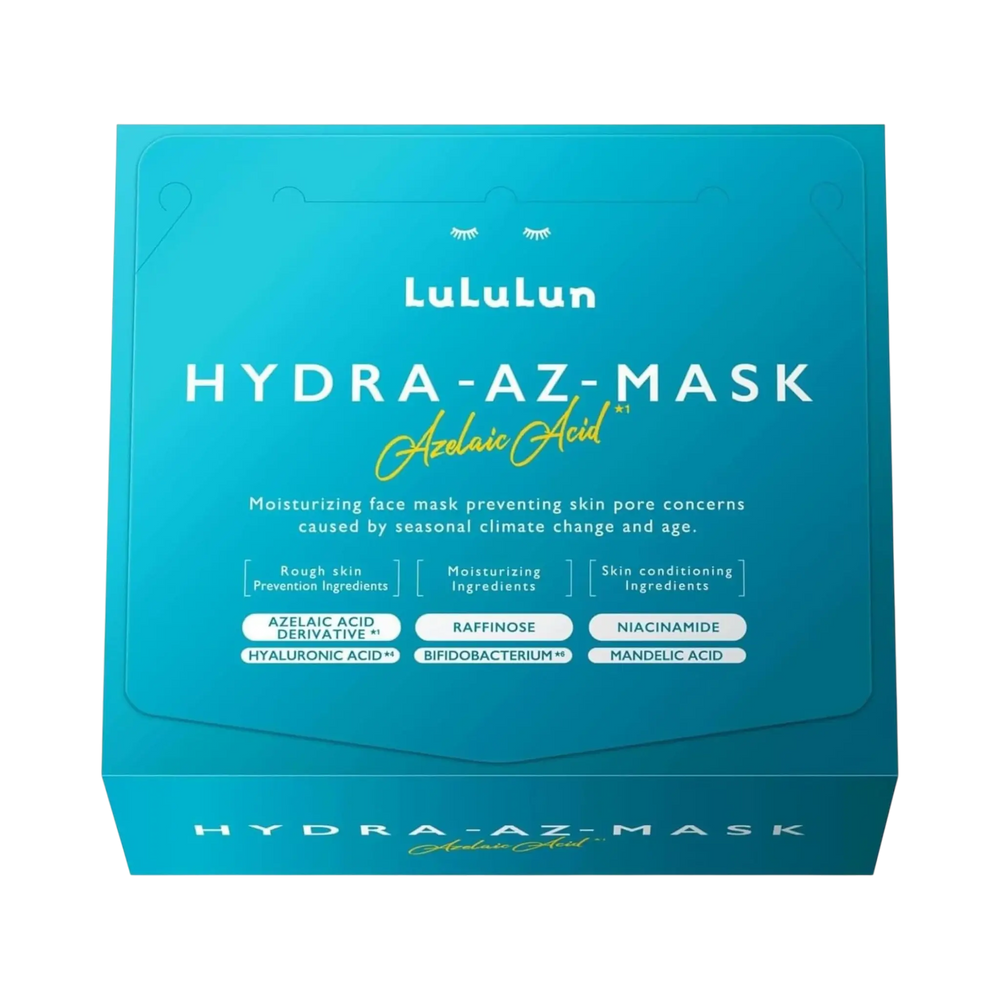Lululun Hydra AZ Face Mask 28 Sheets - intense hydration Japanese sheet mask for dry sensitive skin