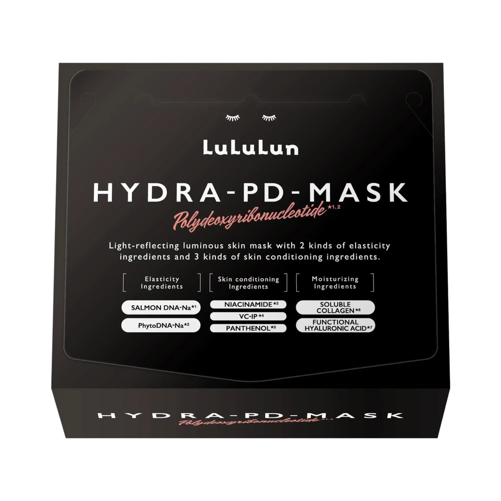 Lululun Hydra PD Face Mask 28 Sheets - PDRN-infused hydrating Japanese sheet mask