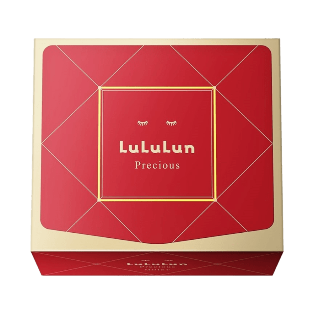Lululun Precious Red Face Mask 32 Sheets - anti-aging Japanese sheet mask for wrinkles and firmness