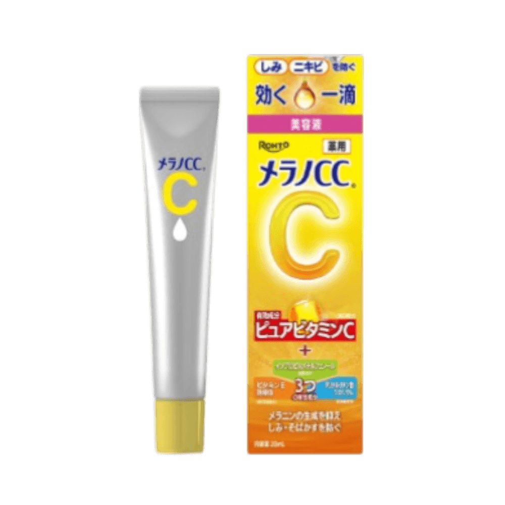 Melano CC Vitamin C Brightening Essence 20ml - concentrated Japanese dark spot serum for clear skin