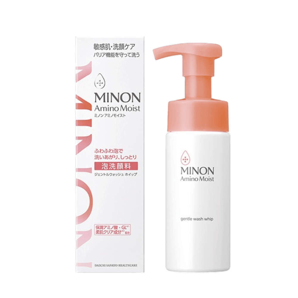 Minon Amino Moist Gentle Wash Whip 150ml - amino acid face wash for sensitive dry skin Japan