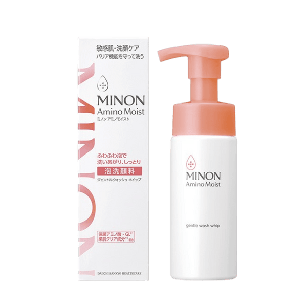 Minon Amino Moist Gentle Wash Whip 150ml - amino acid face wash for sensitive dry skin Japan