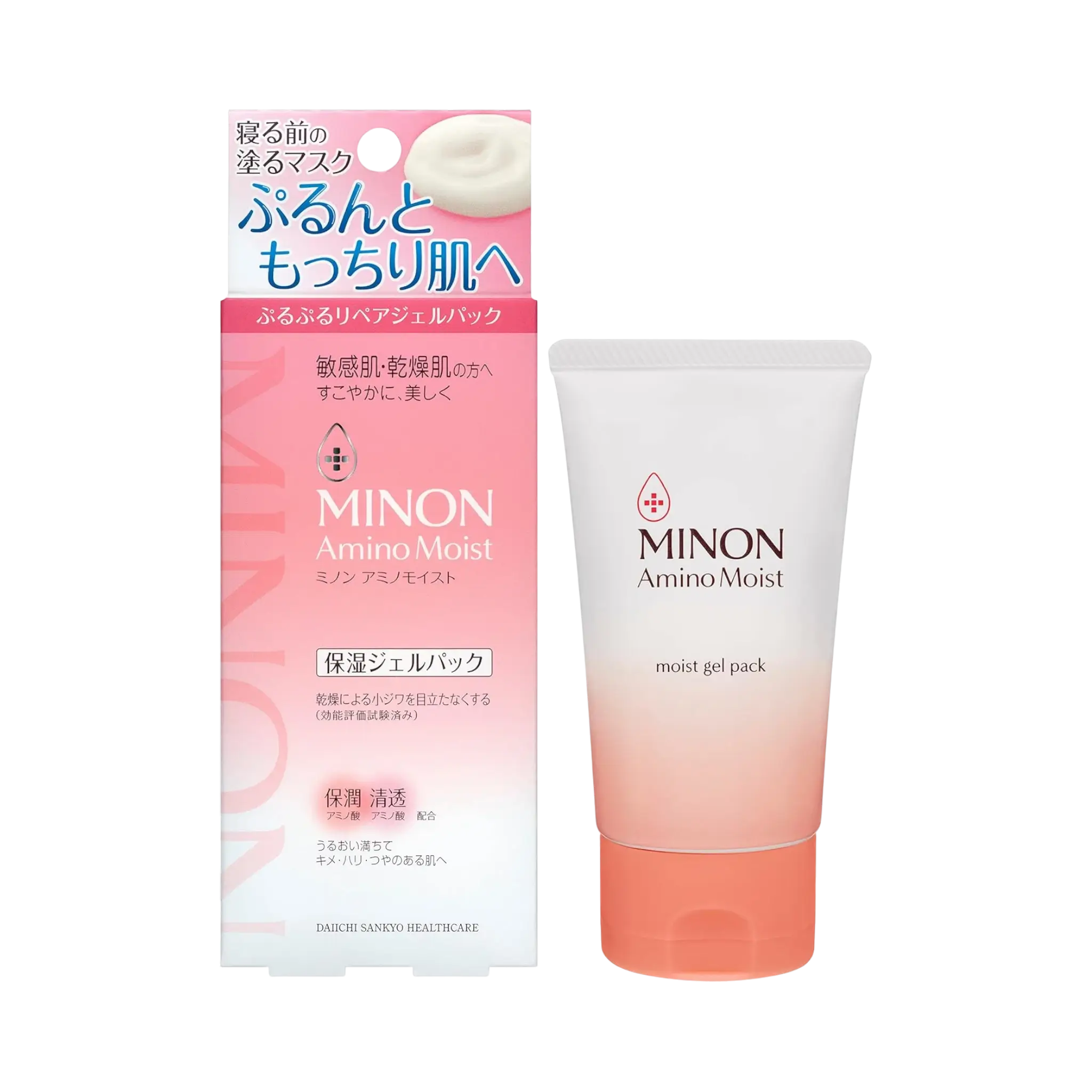 Minon Amino Moist Repair Gel Pack 60g - amino acid wash-off mask for sensitive dry skin Japan
