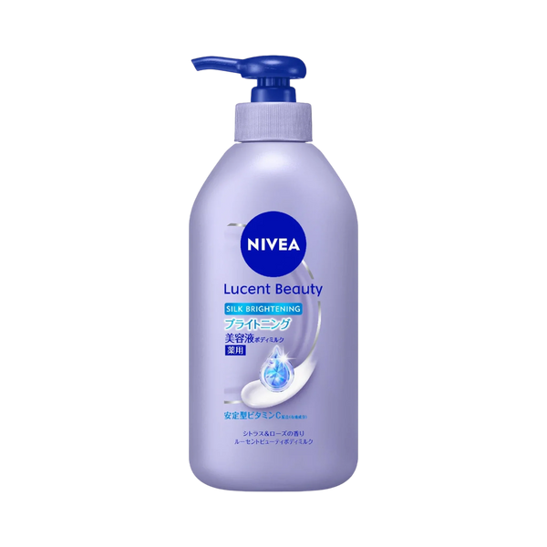 Nivea Lucent Beauty Silk Brightening Body Milk 330ml - Japan-domestic brightening body milk for even tone