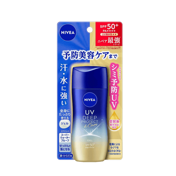 Nivea UV Deep Protect Care Gel SPF50+ PA++++ 80g - moisture-rich Japanese sunscreen gel SPF50+