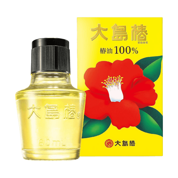 Oshima Tsubaki 100% Natural Camellia Oil 60ml - pure Japanese tsubaki oil for hair skin and nails