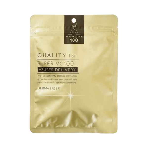 Quality First Derma Laser VC100 Mask 7 Sheets - vitamin C brightening Japanese sheet mask for dark spots