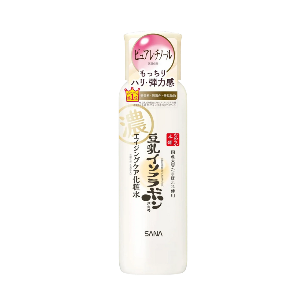 Sana Nameraka Honpo Wrinkle Lotion N 200ml - soy isoflavone anti-wrinkle toner for mature skin Japan