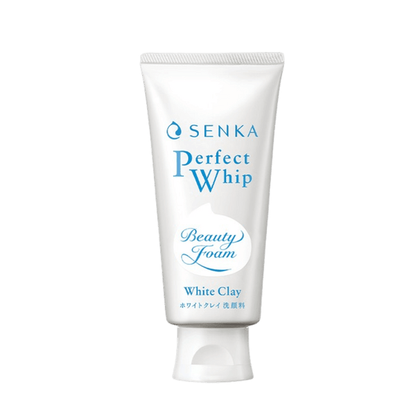 Senka Perfect Whip White Clay 120g - clay-infused Japanese face wash for pores and bright skin