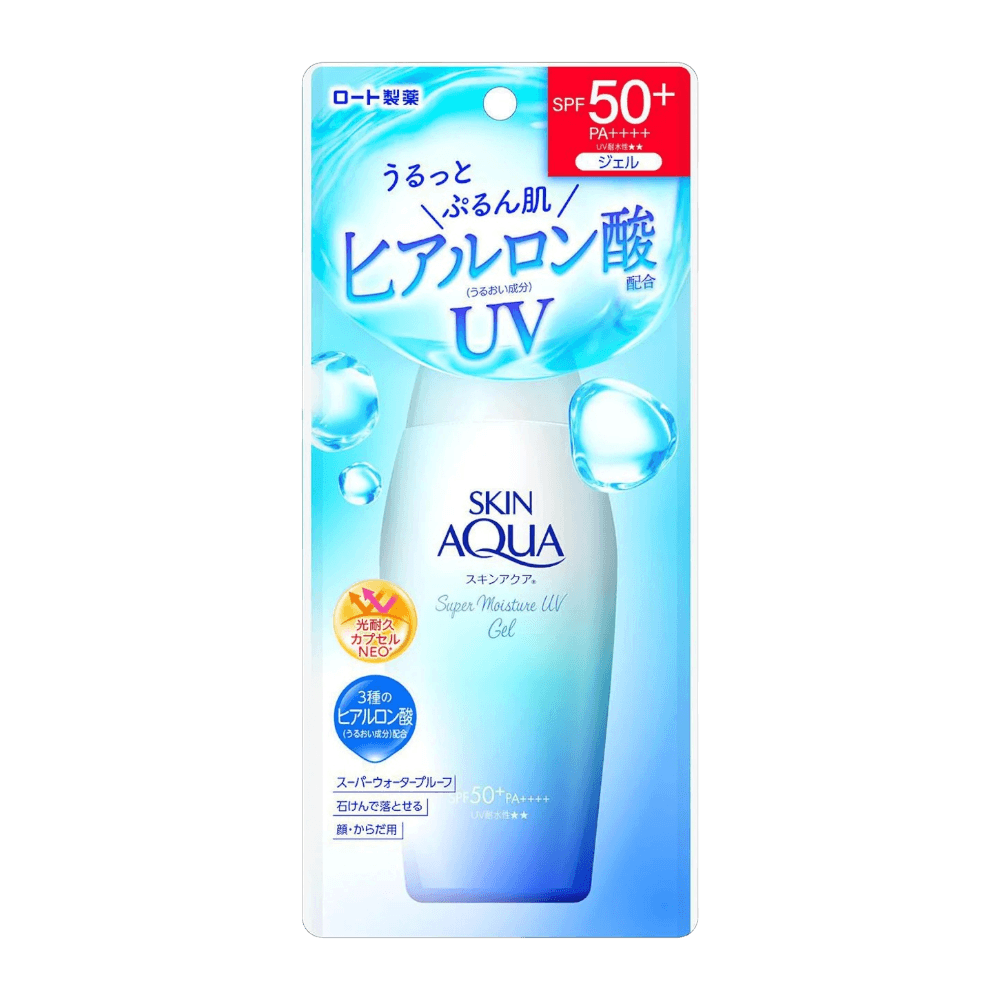 Skin Aqua Super Moisture UV Gel SPF50+ PA++++ 110g - hydrating Japanese sunscreen gel for dry skin