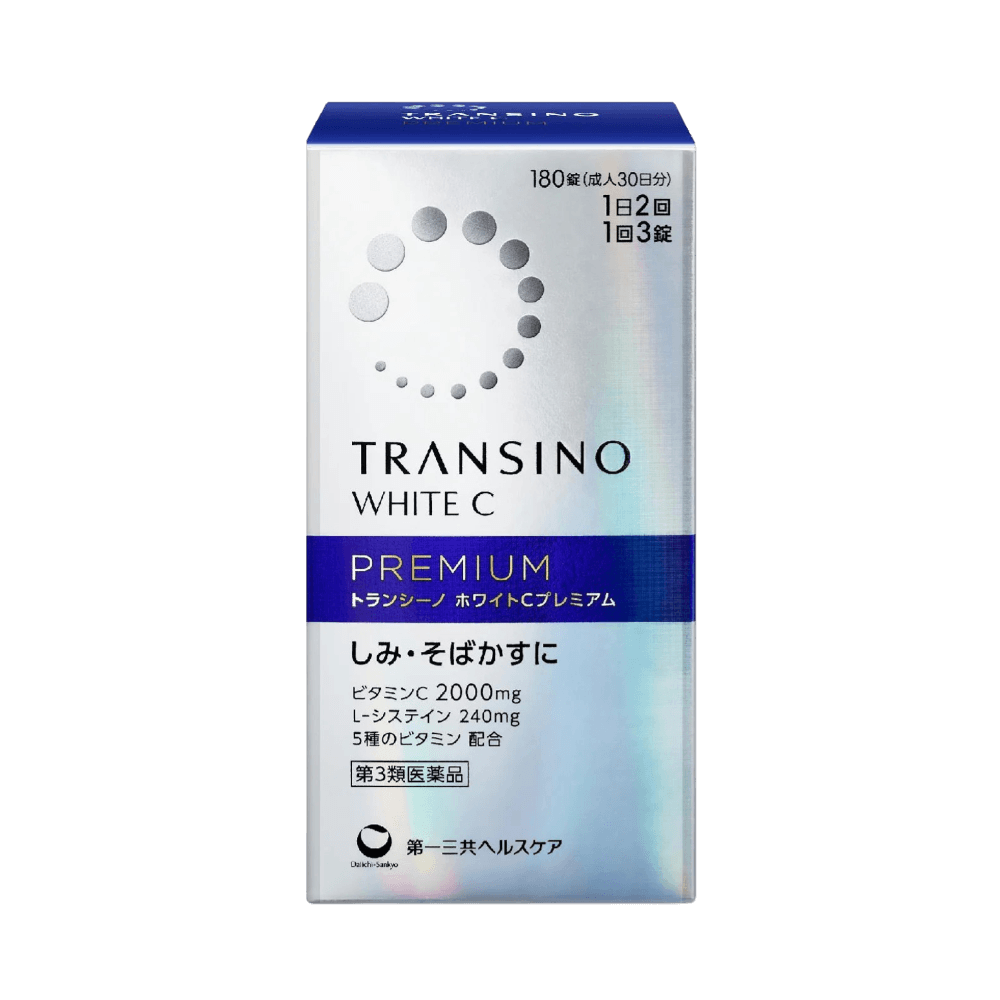 Transino White C Premium Vitamin Supplement 180 Tablets - Japanese vitamin C L-cysteine supplement