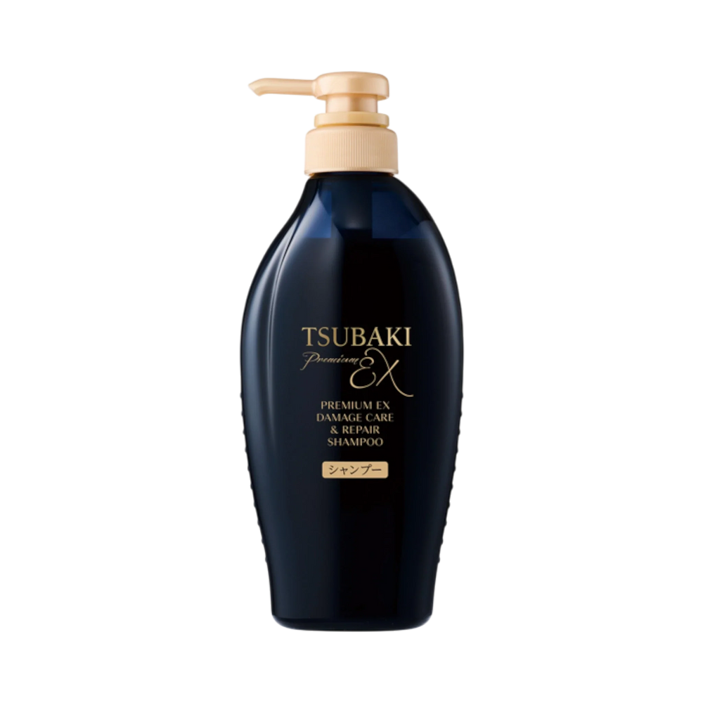 Tsubaki Premium EX Damage Care Repair Shampoo 450ml - camellia oil shampoo for color-damaged hair