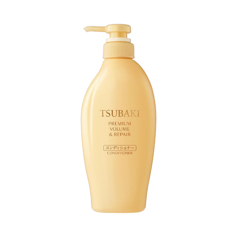Tsubaki Premium Volume Repair Conditioner 490ml - camellia oil conditioner for fine flat damaged hair
