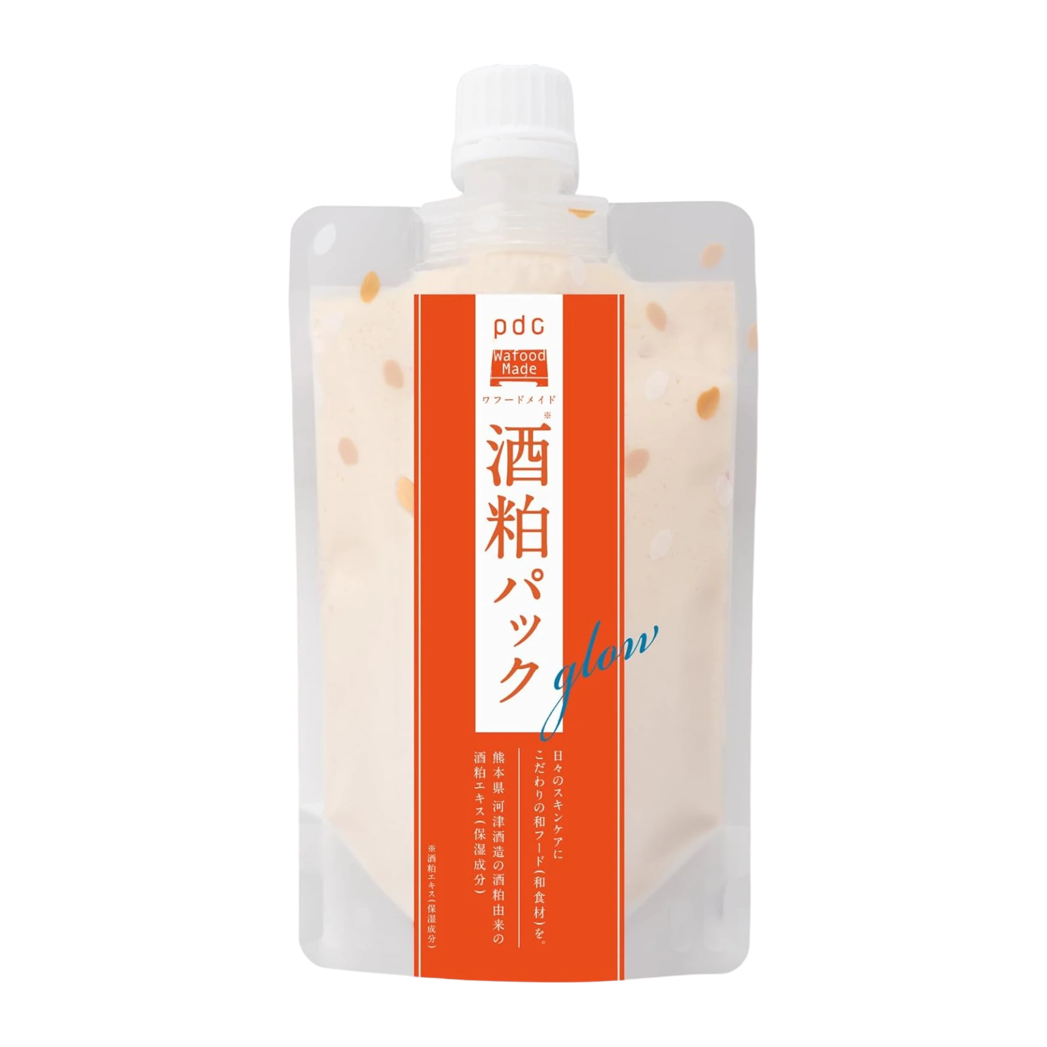 Wafood Made Sake Lees Face Pack Glow 170g - brightening Japanese sake mask for radiant glass skin